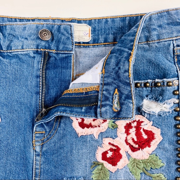 FREE PEOPLE Wild Rose Embroidered Miniskirt - Picture 10 of 10